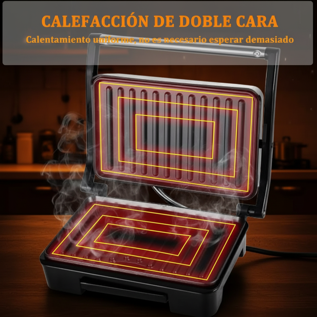 Plancha Sandwichera Grill Eléctrica
